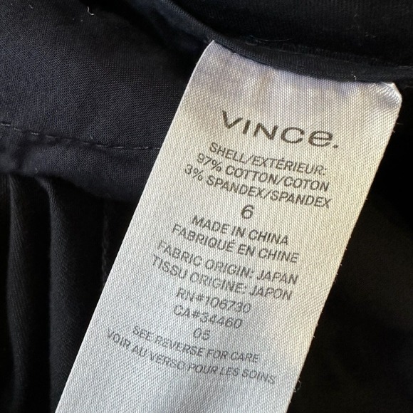 VINCE Womens Large Pockets Cotton Ankle Pants Washed Navy #V547921634 - Picture 9 of 14